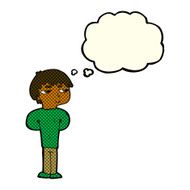 cartoon antisocial boy with thought bubble N5