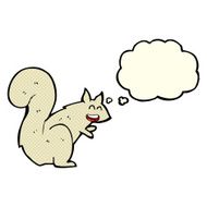 cartoon squirrel with thought bubble N6