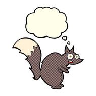 funny startled squirrel cartoon with thought bubble N6