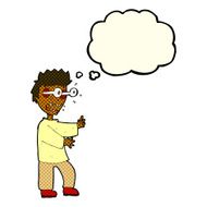 cartoon terrified boy with thought bubble N6