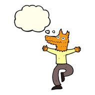 cartoon fox man with thought bubble N24