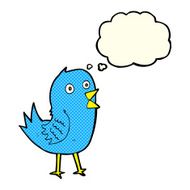 cartoon bluebird with thought bubble N4
