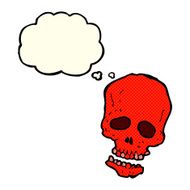 cartoon skull with thought bubble N16