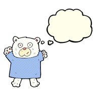 cartoon cute polar bear with thought bubble N37