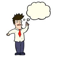 cartoon man with idea thought bubble N55