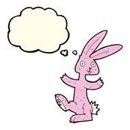 cartoon rabbit with thought bubble N47