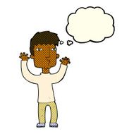 cartoon anxious man with thought bubble N6