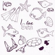 sea set of sketch