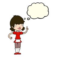 cartoon maid with thought bubble N20