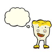 cartoon tooth with thought bubble N9