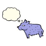 cartoon terrier with thought bubble N5