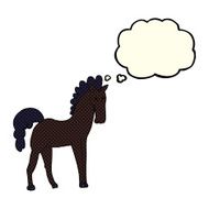 cartoon horse with thought bubble N16