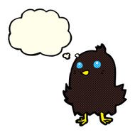 cartoon bird with thought bubble N140