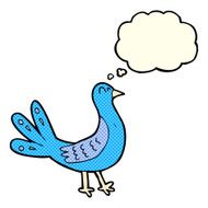 cartoon bird with thought bubble N141