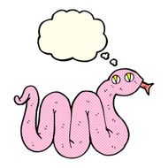 funny cartoon snake with thought bubble N7