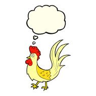 cartoon cockerel with thought bubble N15
