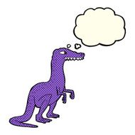 cartoon dinosaur with thought bubble N22