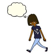 cartoon teenager with thought bubble N6