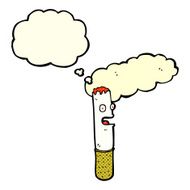 cartoon cigarette with thought bubble N5