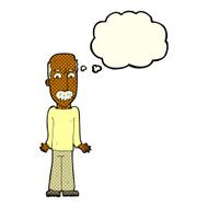 cartoon dad shrugging shoulders with thought bubble N6