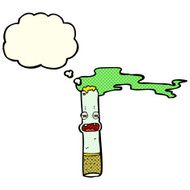 cartoon marijuana character with thought bubble N3