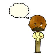 cartoon grandfather with thought bubble N6