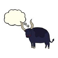 cartoon ox with thought bubble N5