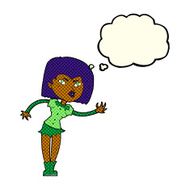 cartoon vampire girl with thought bubble N118