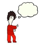 cartoon vampire with thought bubble N63