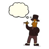 cartoon smoking gentleman with thought bubble N5