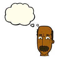 cartoon annnoyed old man with thought bubble N5