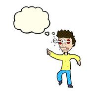 cartoon man with popping out eyes thought bubble N15