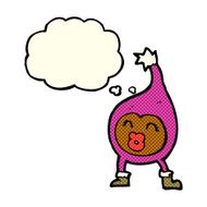 cartoon funny creature with thought bubble N13