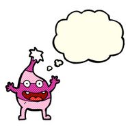 cartoon funny creature with thought bubble N14
