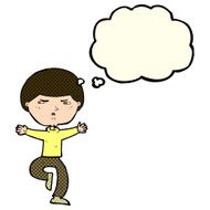 cartoon angry man with thought bubble N50