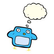 cartoon bird with thought bubble N146