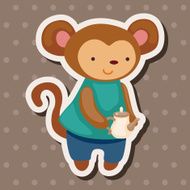 animal having afternoon tea theme elements N28