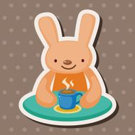 animal having afternoon tea theme elements N33