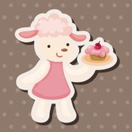 animal having afternoon tea theme elements N34