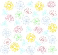 Vector flowers background