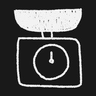 scale weight doodle drawing N11