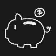Piggybank doodle drawing N5