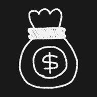 money bag doodle drawing N13
