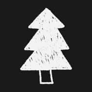 Christmas tree doodle drawing N22