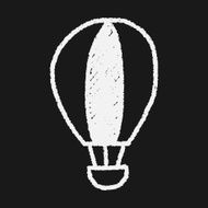 hot air balloon doodle drawing N6