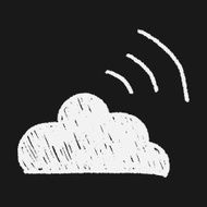 internet cloud doodle drawing N100