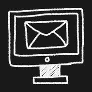 computer mail doodle drawing N6