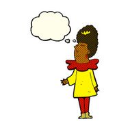 cartoon queen with thought bubble N6