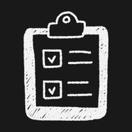 paper checking list doodle drawing N11