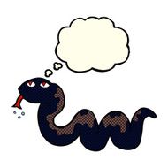 cartoon snake with thought bubble N32